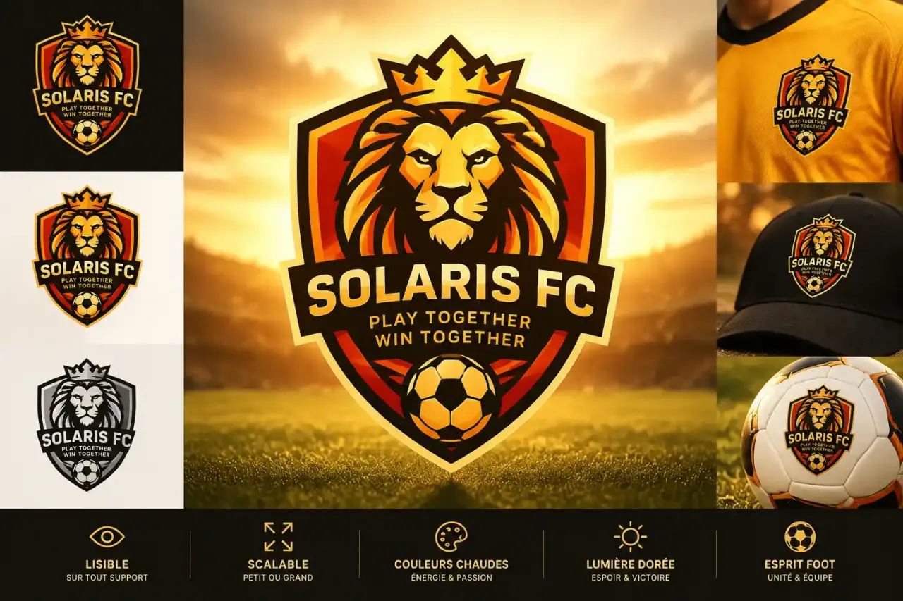 Un logo d’équipe de foot doit rester lisible sur chaque support