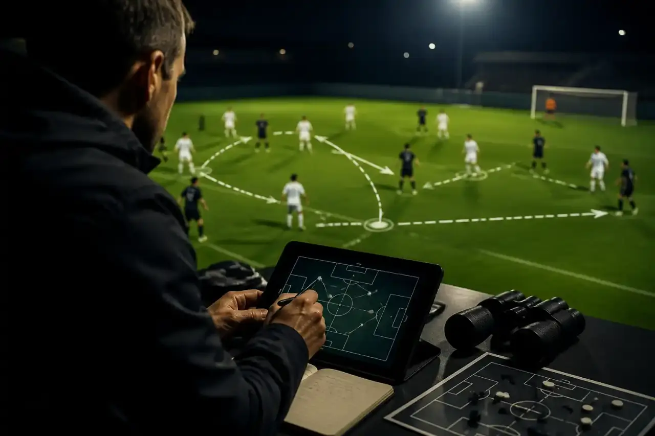 Analyse tactique d'un milieu de terrain ouvrant le jeu