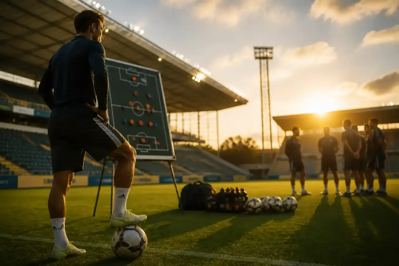 Entraînement tactique élite de football sur la précision de la passe longue