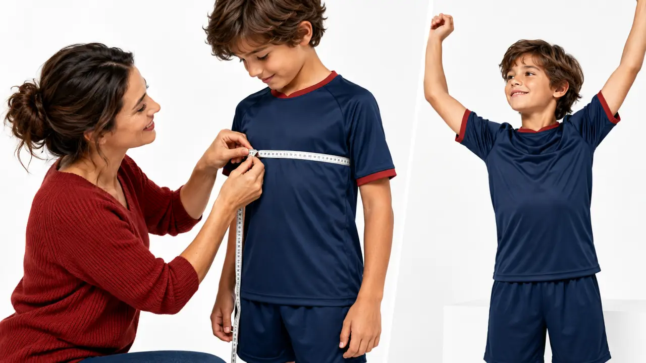 Guide visuel pour choisir la taille d’un maillot de foot enfant