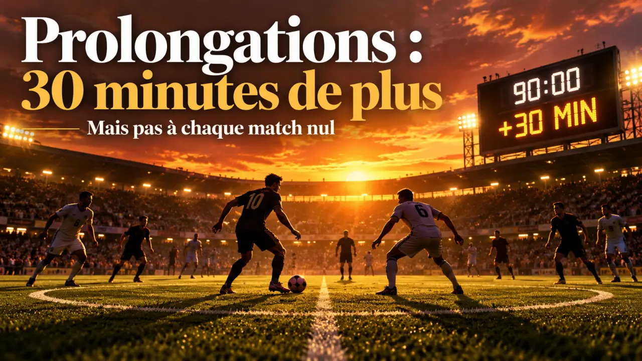 Prolongations au foot : 30 minutes de plus, mais pas à chaque match nul